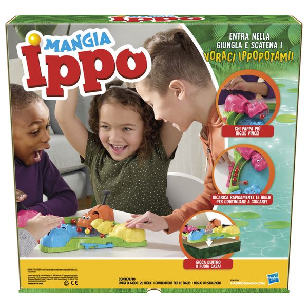 Hasbro gaming - mangia ippo, gioco da tavolo per l'età prescolare, dai 4 anni in su, da 2 a 4 giocatori - HASBRO GAMING