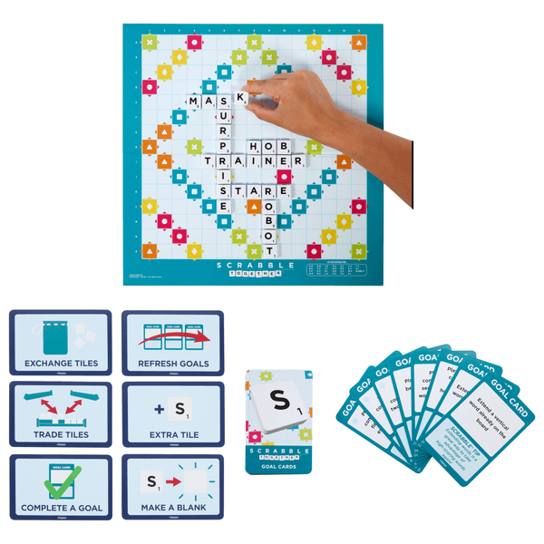 Scrabble - il gioco da tavolo delle parole, nuova versione con doppio tabellone e modalità parole di squadra - MATTEL GAMES, SCARABEO
