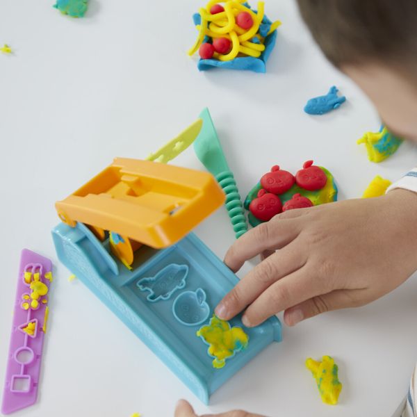Play-doh, la fabbrica del divertimento, playset di attività manuali, pasta modellabile in 3 colori - PLAY-DOH