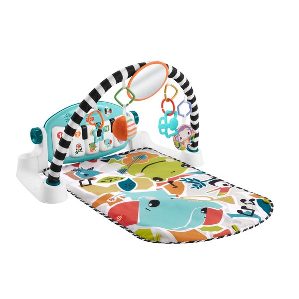 Fisher-price - palestrina baby piano, set musicale portatile con 3 livelli di apprendimento smart stages, include 10 giocattoli collegabili - FISHER-PRICE