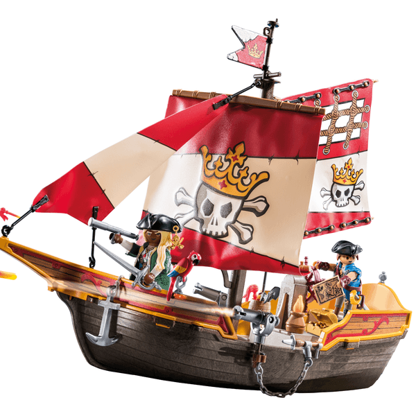 Playmobil 71418 nave pirata con due personaggi per bambini dai 4 anni - Playmobil
