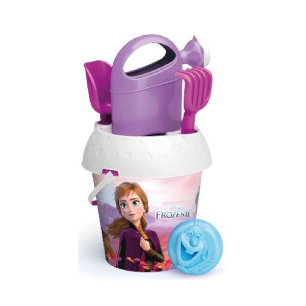 Secchiello frozen cm 18 con innaffiatoio, setaccio, paletta, rastrello e formina - DISNEY PRINCESS, Frozen