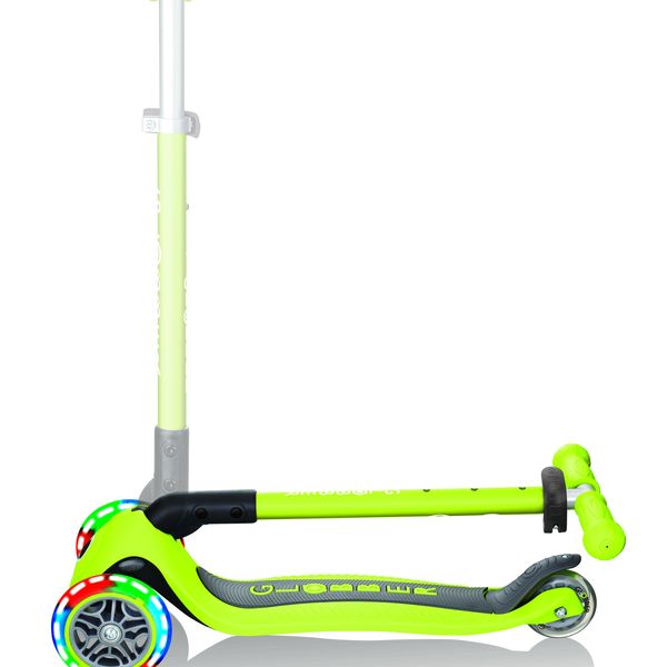 Globber primo foldable lights: monopattino 3 ruote verde - per bambini 3-7 anni - GLOBBER