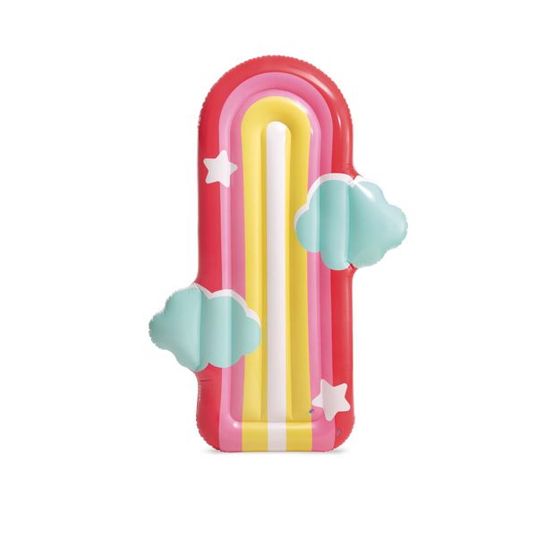 Intex - materassino mare gonfiabile rainbow con nuvole, multicolore, 175x117x20 cm - INTEX