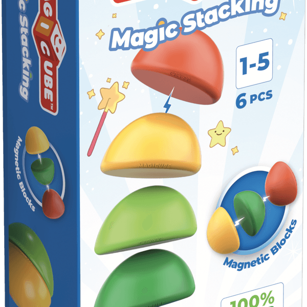 Geomag magicube magic blocks stacking - 6 pezzi - 100% recycled - Geomag
