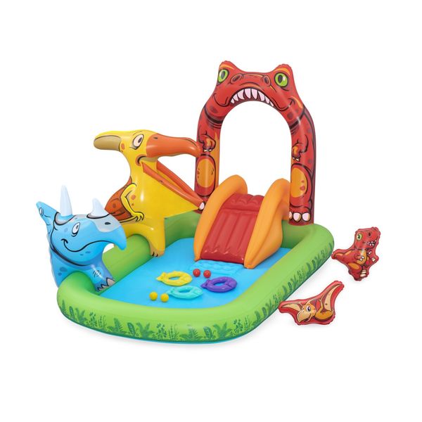 Playcenter gonfiabile bestway® jurassic splash™ con piscinetta, 2 anni+ - Bestway