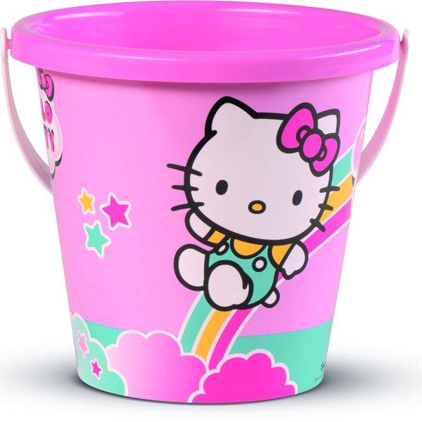 Set spiaggia hello kitty composto da secchiello, setaccio, annaffiatoio, paletta rastrello e una formina - Hello Kitty