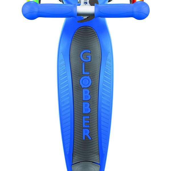 Monopattino 3 ruote navy blue - globber primo foldable lights - per bambini 3-7 anni - GLOBBER