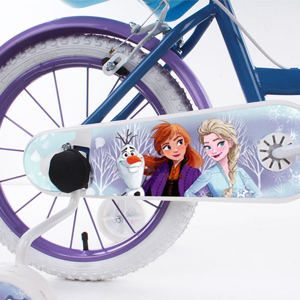 Bicicletta da bambini da 14 pollici con portabambole - cestino e stabilizzatori laterali di disney frozen - DISNEY PRINCESS, Disney, Frozen