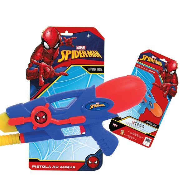Mitraglietta spara acqua personalizzata spiderman da 29 cm - Avengers, Spiderman