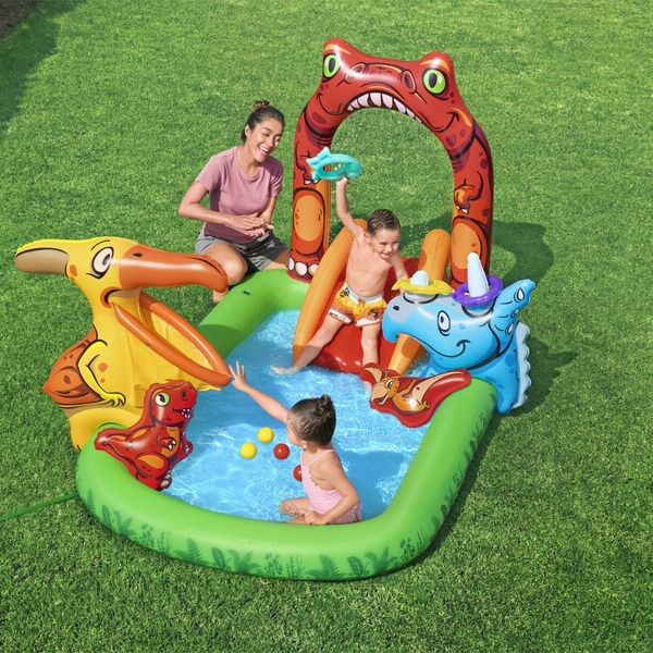 Playcenter gonfiabile bestway® jurassic splash™ con piscinetta, 2 anni+ - Bestway