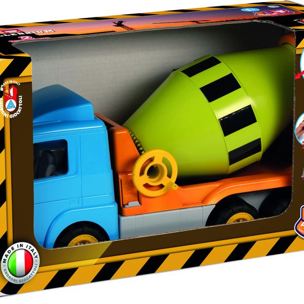 Betoniera cm 45 in scatola litografata con accessori cartone ritagliabili - 