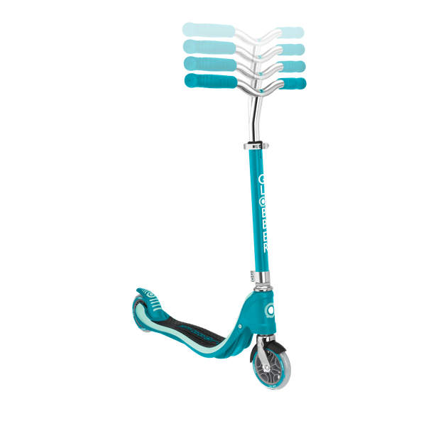 Monopattino globber flow 125 - regolabile verde acqua - adatto per bambini 5 - 7 anni - GLOBBER