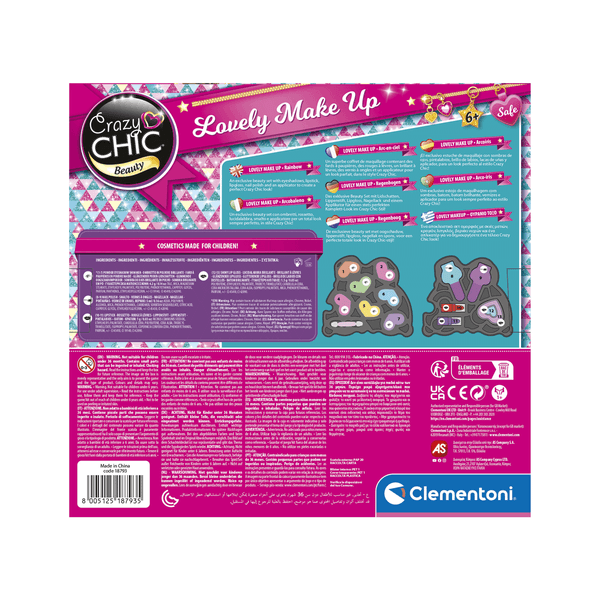 Clementoni - crazy chic - lovely make up - rainbow, 18793 - CLEMENTONI
