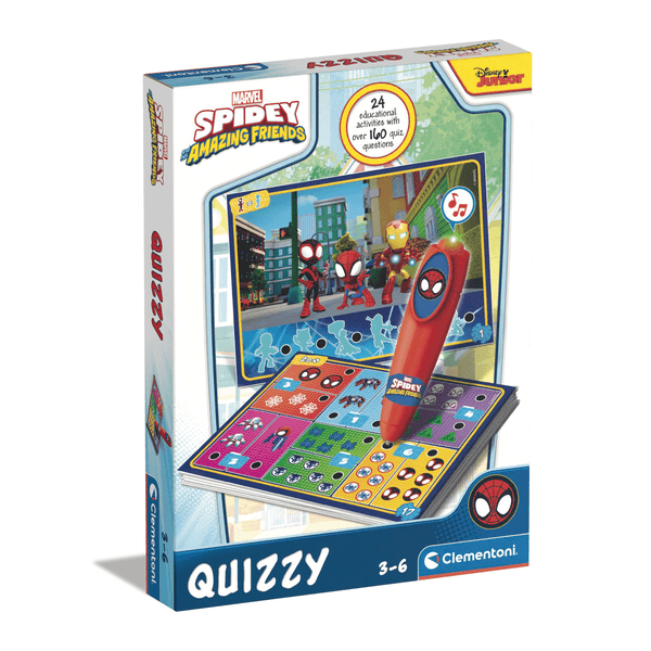 Clementoni - marvel spidey - quizzy - gioco educativo, 16805 - SAPIENTINO