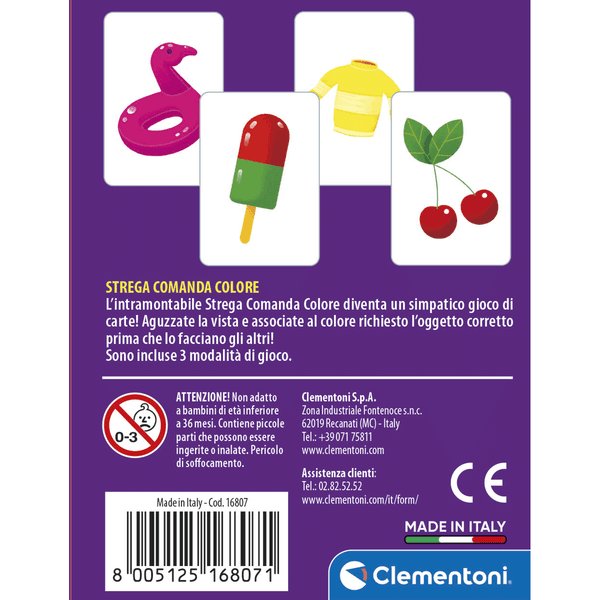 Clementoni - strega comanda colore - gioco di carte, 16807 - CLEMENTONI