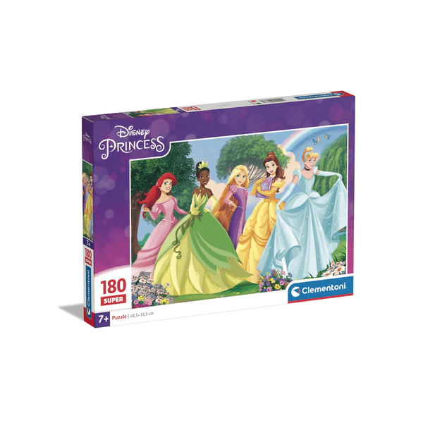 Clementoni - supercolor puzzle disney princess - 180 pezzi, 29787 - CLEMENTONI
