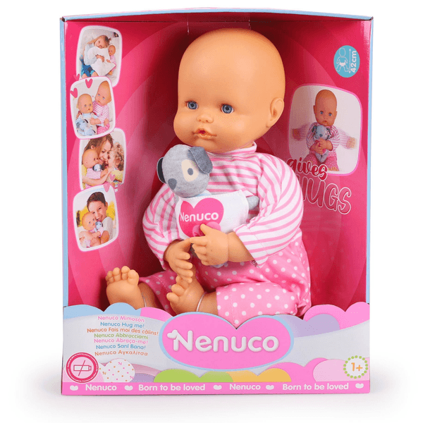 Nenuco abbracciami, bambola da 42 cm con corpo morbido e un simpatico cucciolo  morbido,  per bambine/i da 1 anno - NENUCO