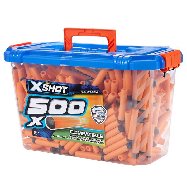 Xshot excel scatola di ricarica di dardi in schiuma compatibili universalmente (500 dardi) da zuru - 