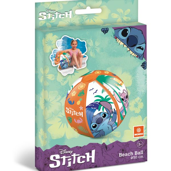 Stitch beach ball - pallone da spiaggia colorato - gonfiabile ideale per giocarci in acqua - adatto a bambini / ragazzi / adulti - 50 cm. di diametro - Disney Stitch