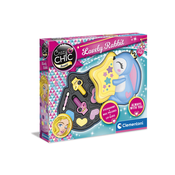Clementoni - crazy chic - lovely make up - rabbit, 18810 - CLEMENTONI