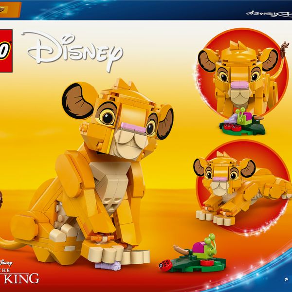 Lego disney 43243 simba, il cucciolo del re leone, giochi di fantasia per bambini 6+ anni, personaggio giocattolo costruibile - Disney, LEGO