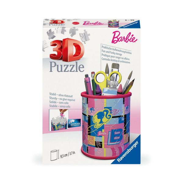 Ravensburger - 3d puzzle portapenne barbie, 54 pezzi, include accessori, 6+ anni - RAVENSBURGER, RAVENSBURGER 3D PUZZLE, Barbie