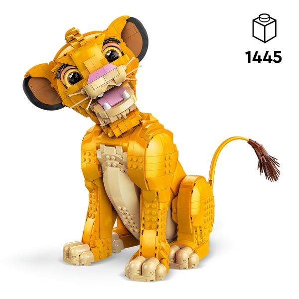 Lego ǀ disney 43247 giovane simba, re leone, modellino da costruire snodabile per adulti da collezione, idea regalo lui o lei - Disney, LEGO