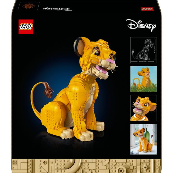 Lego ǀ disney 43247 giovane simba, re leone, modellino da costruire snodabile per adulti da collezione, idea regalo lui o lei - Disney, LEGO