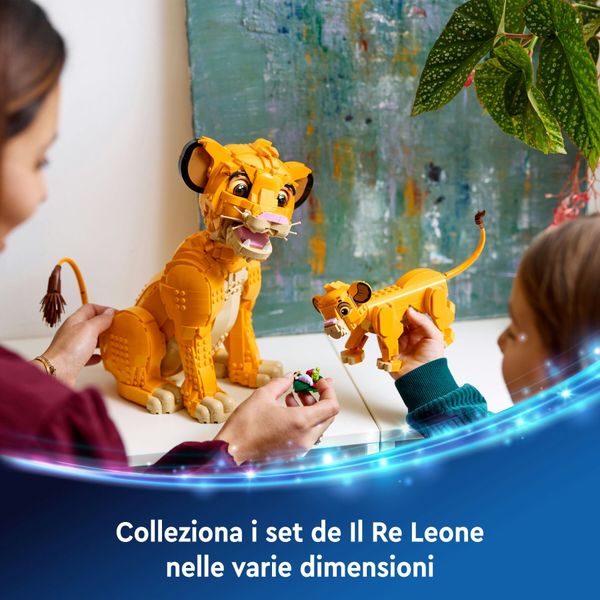 Lego disney 43243 simba, il cucciolo del re leone, giochi di fantasia per bambini 6+ anni, personaggio giocattolo costruibile - Disney, LEGO