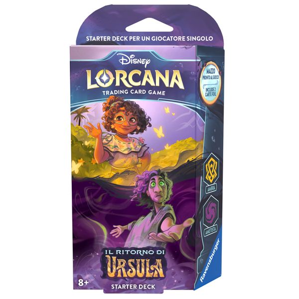Lorcana disney  - ametista e ambra - starter deck - il ritorno di ursula - Lorcana