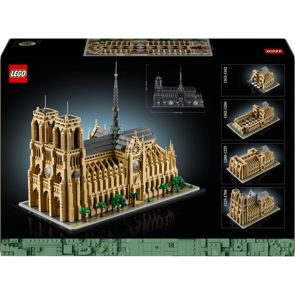Lego architecture 21061 notre-dame de paris, kit modellismo per adulti di monumento da collezione, regalo per mamma o papà - LEGO ARCHITECTURE, LEGO