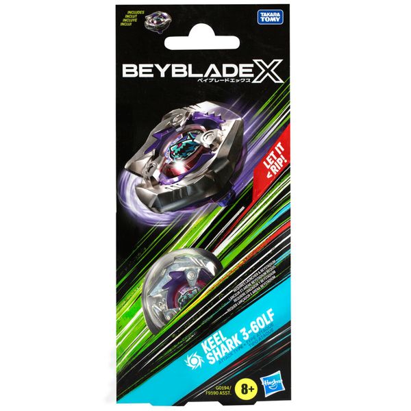 Hasbro beyblade x, booster single top, assortimento di trottole beyblade, inclusa 1 trottola beyblade x - BEYBLADE