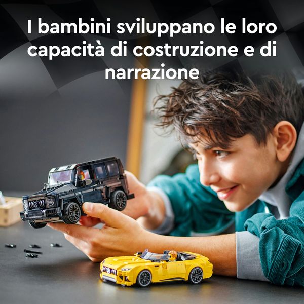 Lego speed champions 76924 mercedes-amg g 63 e mercedes-amg sl 63, 2 macchine giocattolo da costruire, auto per bambini 10+ - LEGO SPEED CHAMPIONS, LEGO