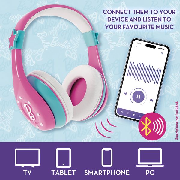Barbie fashion bluetooth headphones - LISCIANI, Barbie