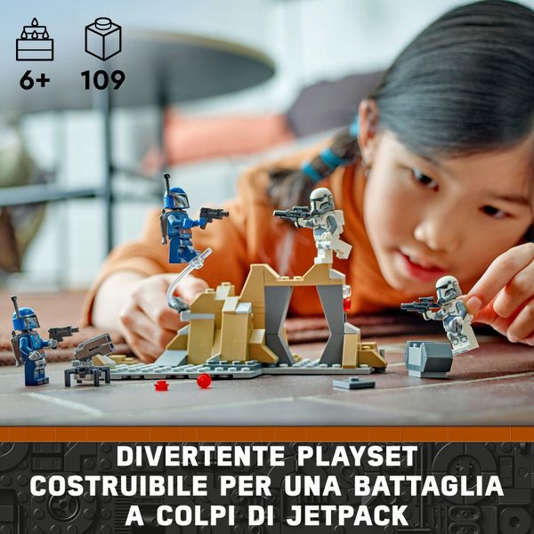 Lego star wars 75373 battle pack agguato su mandalore, gioco d'avventura per bambini 6+ con 4 personaggi con armi e jetpack - LEGO® Star Wars™, LEGO, Star Wars