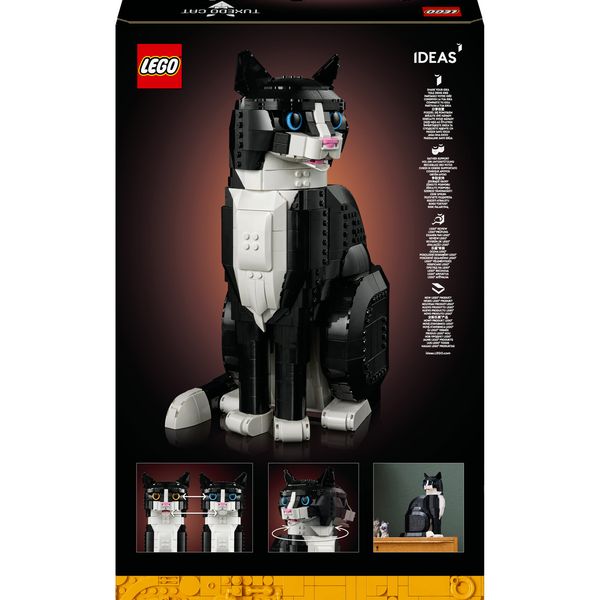 Lego ideas 21349 gatto tuxedo, kit di costruzione per adulti da collezione, idea regalo per lui o lei, decorazione per casa - LEGO IDEAS, LEGO