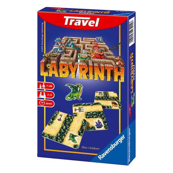 Ravensburger - labyrinth travel edition, gioco di carte tascabile, 2-6 giocatori, 7+ anni - 