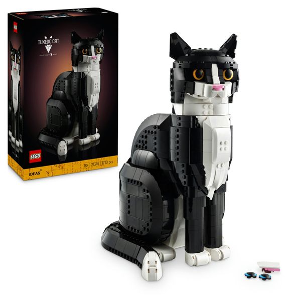 Lego ideas 21349 gatto tuxedo, kit di costruzione per adulti da collezione, idea regalo per lui o lei, decorazione per casa - LEGO IDEAS, Lego