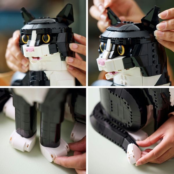 Lego ideas 21349 gatto tuxedo, kit di costruzione per adulti da collezione, idea regalo per lui o lei, decorazione per casa - LEGO IDEAS, LEGO