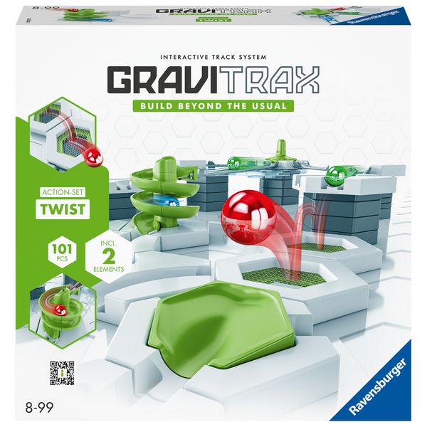Ravensburger gravitrax action-set twister starter set, pista di biglie, gioco educativo stem, più di 100 pz, compatibile con tutti i gravitrax, 8+ - GRAVITRAX, RAVENSBURGER