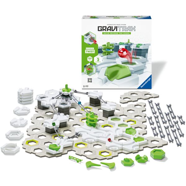 Ravensburger gravitrax action-set twister starter set, pista di biglie, gioco educativo stem, più di 100 pz, compatibile con tutti i gravitrax, 8+ - GRAVITRAX, RAVENSBURGER