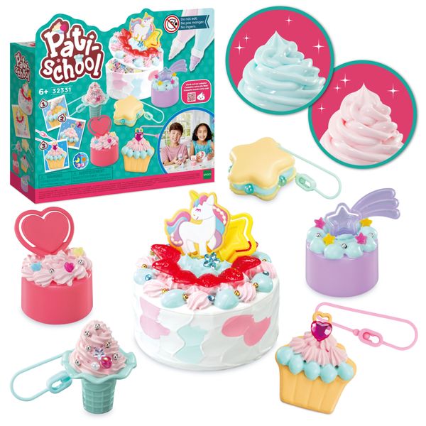 Pati school - glassa, decora e crea! creations kit - portachiavi pastello - 