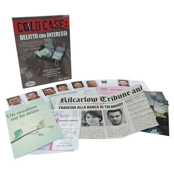 Thinkfun - cold case 3: delitto con interessi, gioco di logica e indagine per adulti, 1-4 giocatori, età 14+ anni - THINKFUN