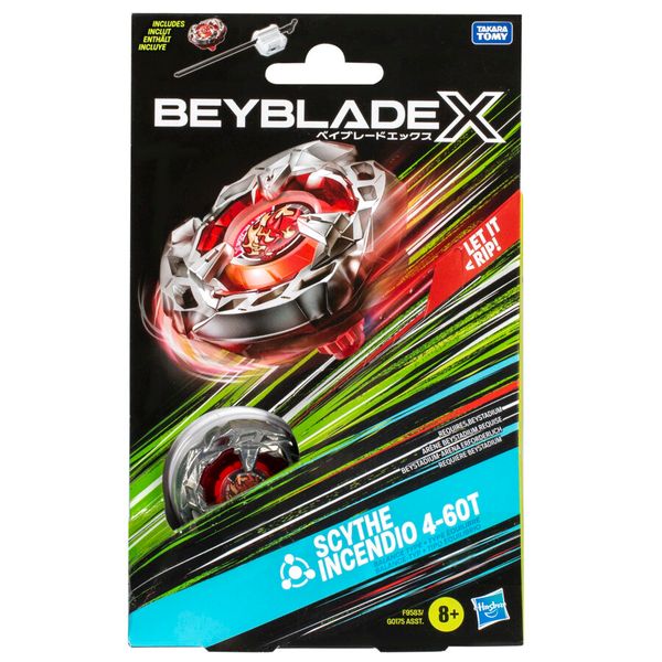Hasbro beyblade x, starter pack top, assortimento di 1 trottola e 1 lanciatore - BEYBLADE