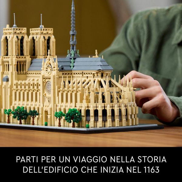 Lego architecture 21061 notre-dame de paris, kit modellismo per adulti di monumento da collezione, regalo per mamma o papà - LEGO ARCHITECTURE, LEGO
