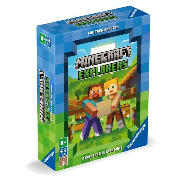 Ravensburger - minecraft explorers, gioco di carte per tutta la famiglia, da 1 a 4 giocatori, 8+ anni - MINECRAFT, RAVENSBURGER, RAVENSBURGER 3D PUZZLE