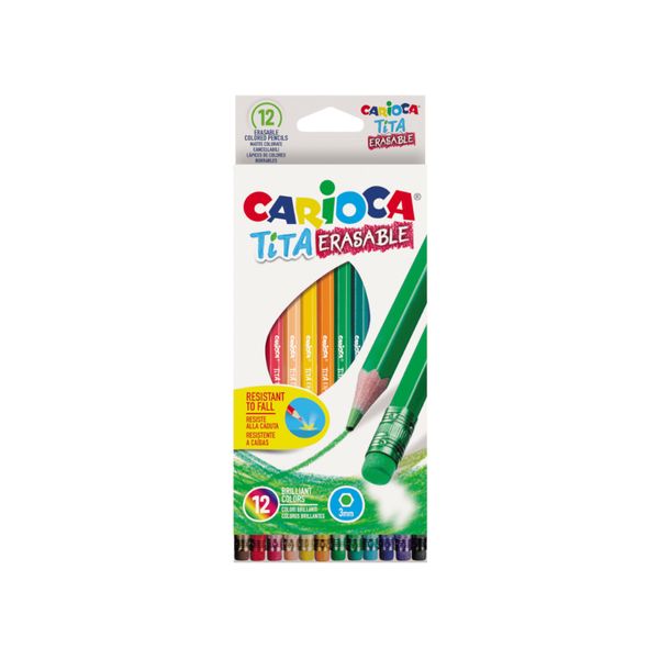 Matite cancellabili esagonali tita - 12 pz - CARIOCA