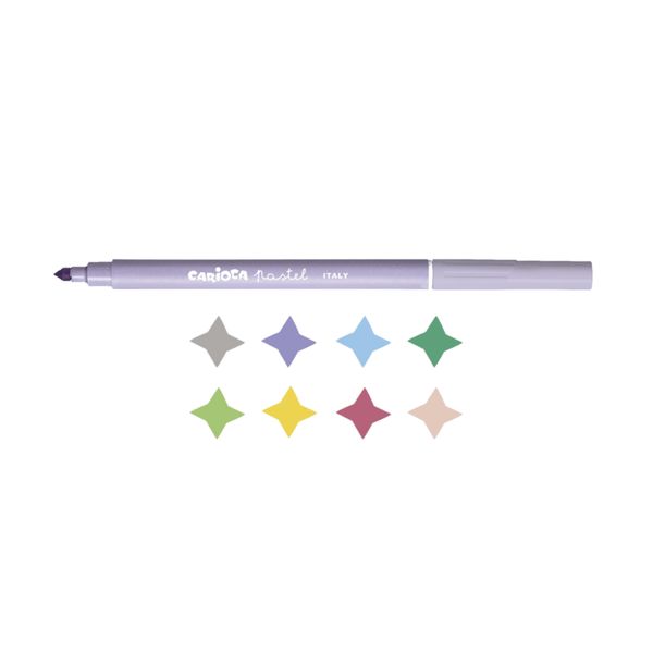 Pennarelli pastel - 8 pz - CARIOCA