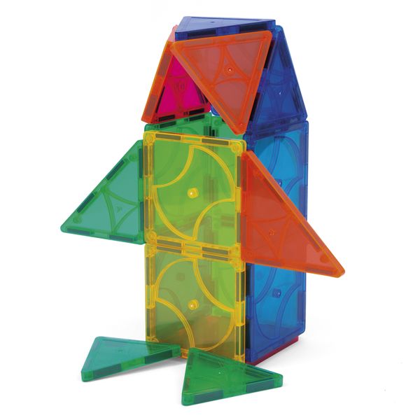 Costruzioni magnetiche per bambini - 52 piastrelle magnetiche - ZIG ZAG